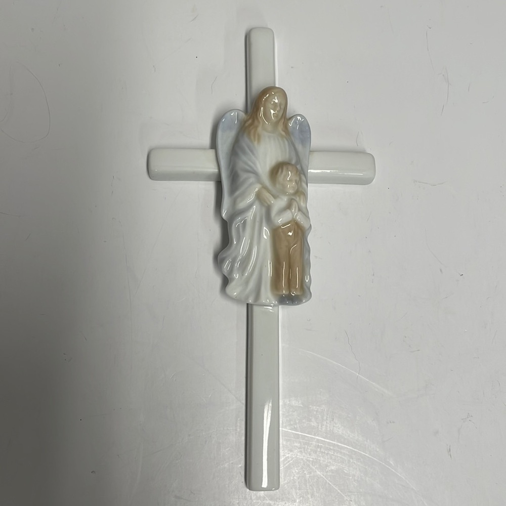 ROMAN CERAMIC CROSS “JESUS WITH CHILD “